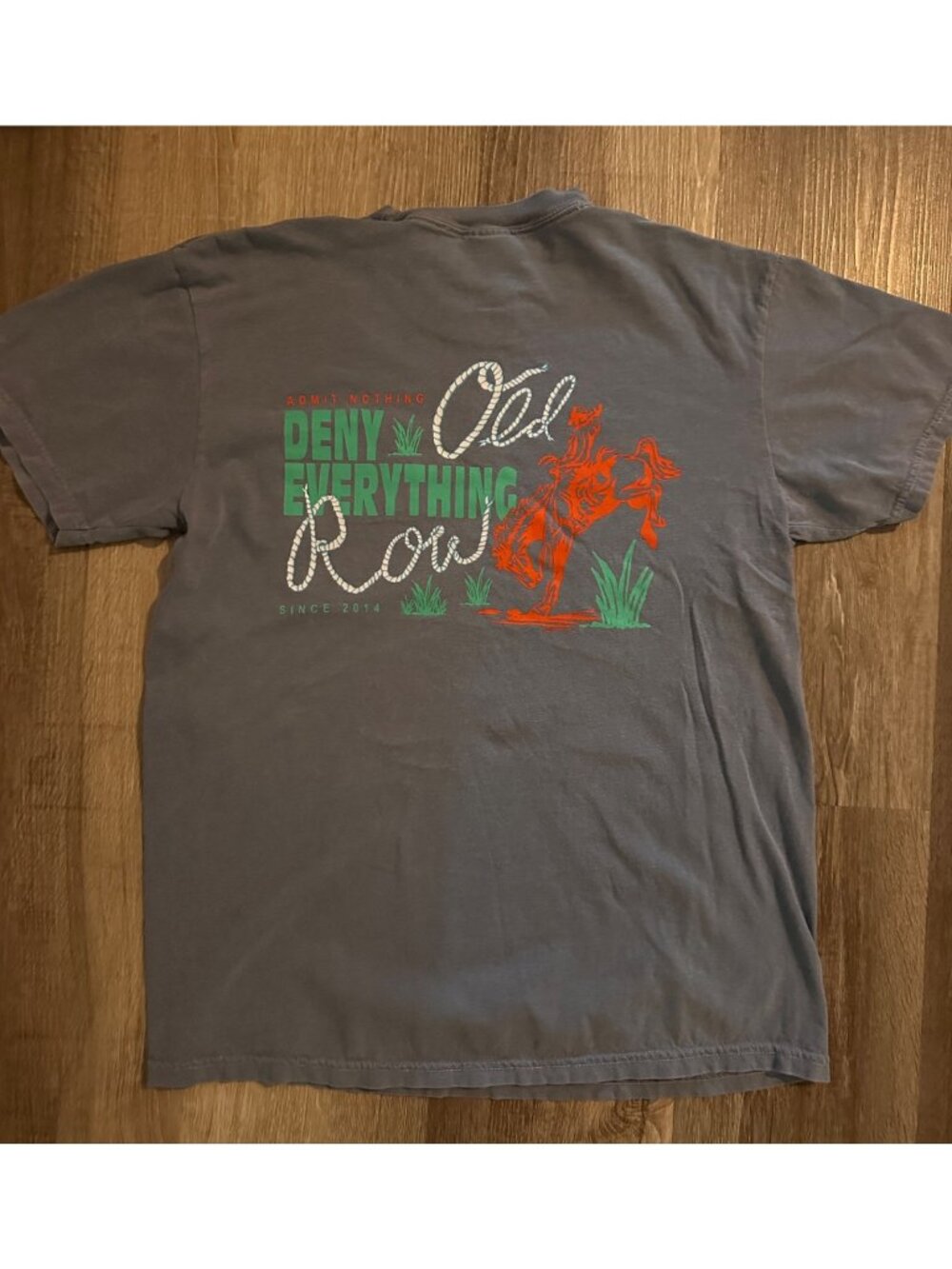 Old Row admit nothing deny everything rodeo cowboy horse shirt